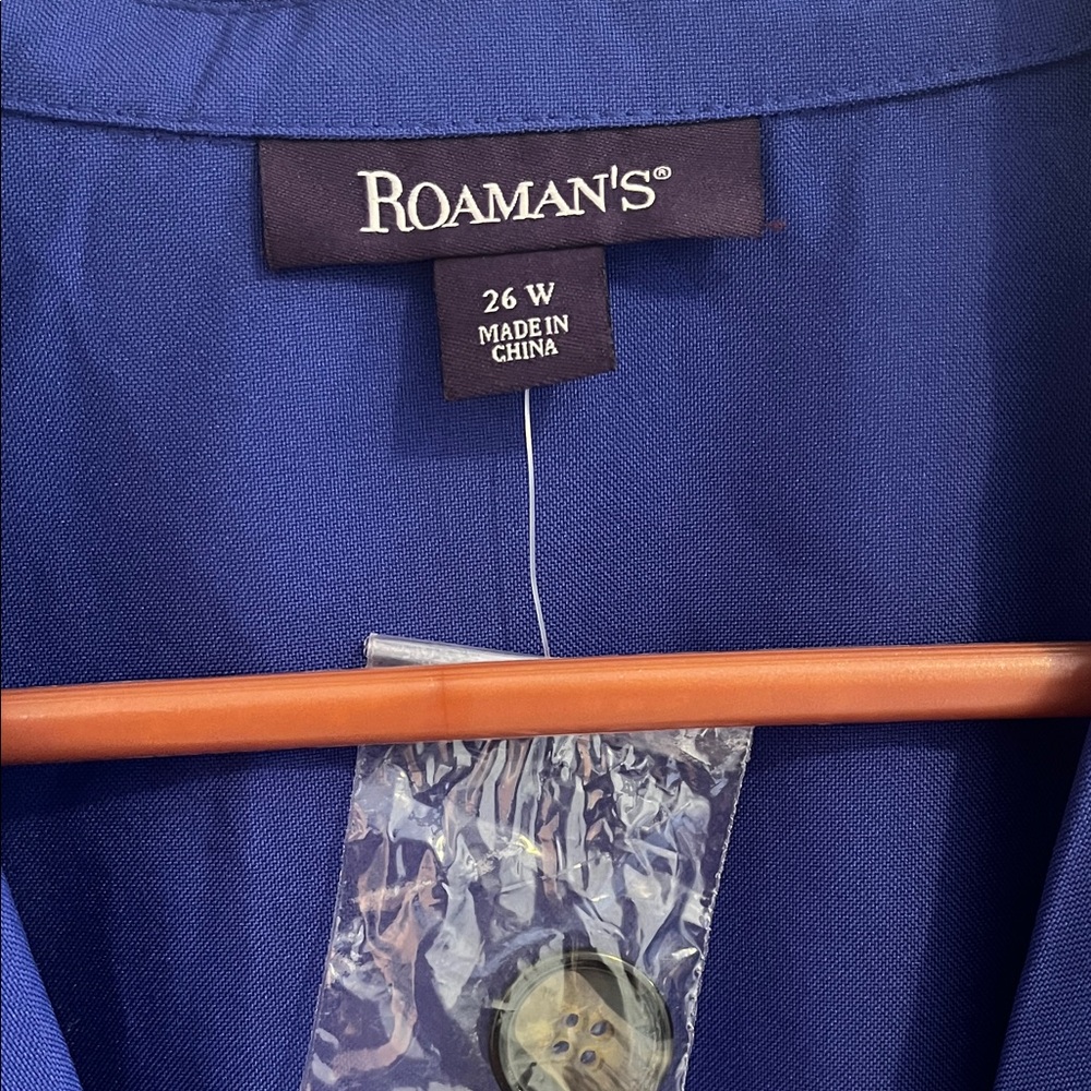 Roaman's 26w Women's Royal Blue Suit Jacket brand new - Picture 2 of 7